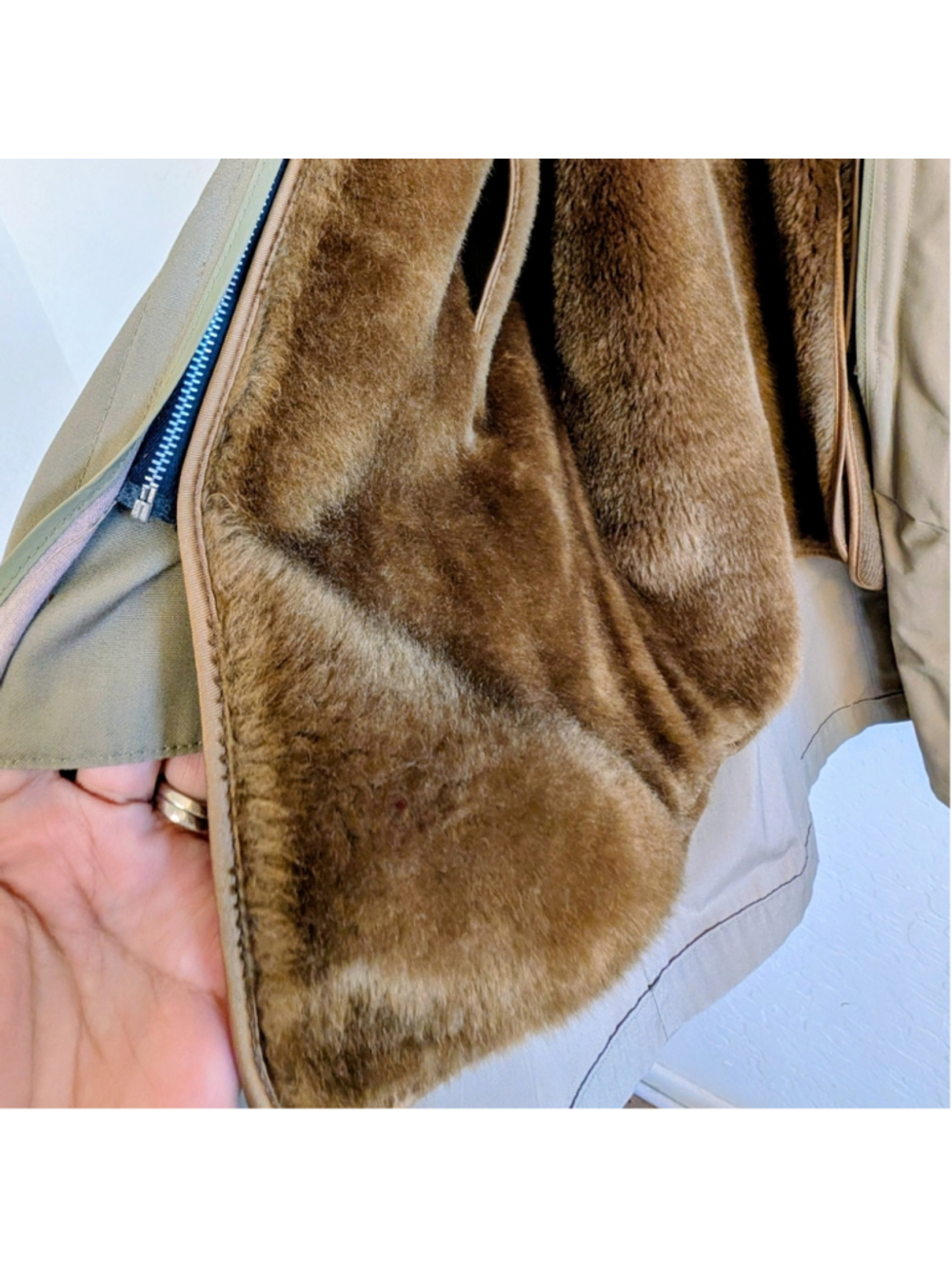 VTG London Fog Maincoats Tan Trench Coat Classic Tailored Overcoat Raincoat - Picture 5 of 16